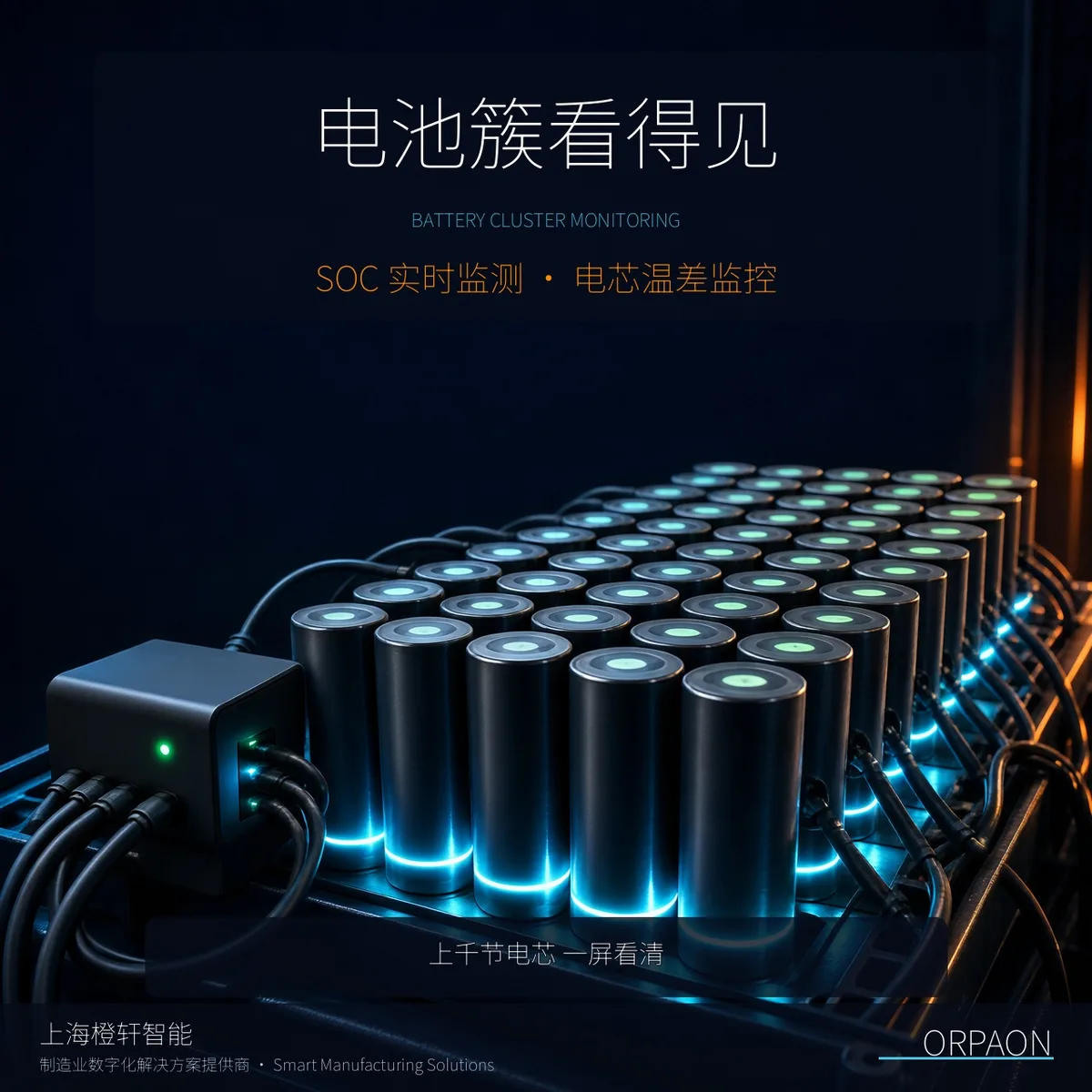 微电网EMS系统_储能电站SOC实时监测与电池簇监控大屏